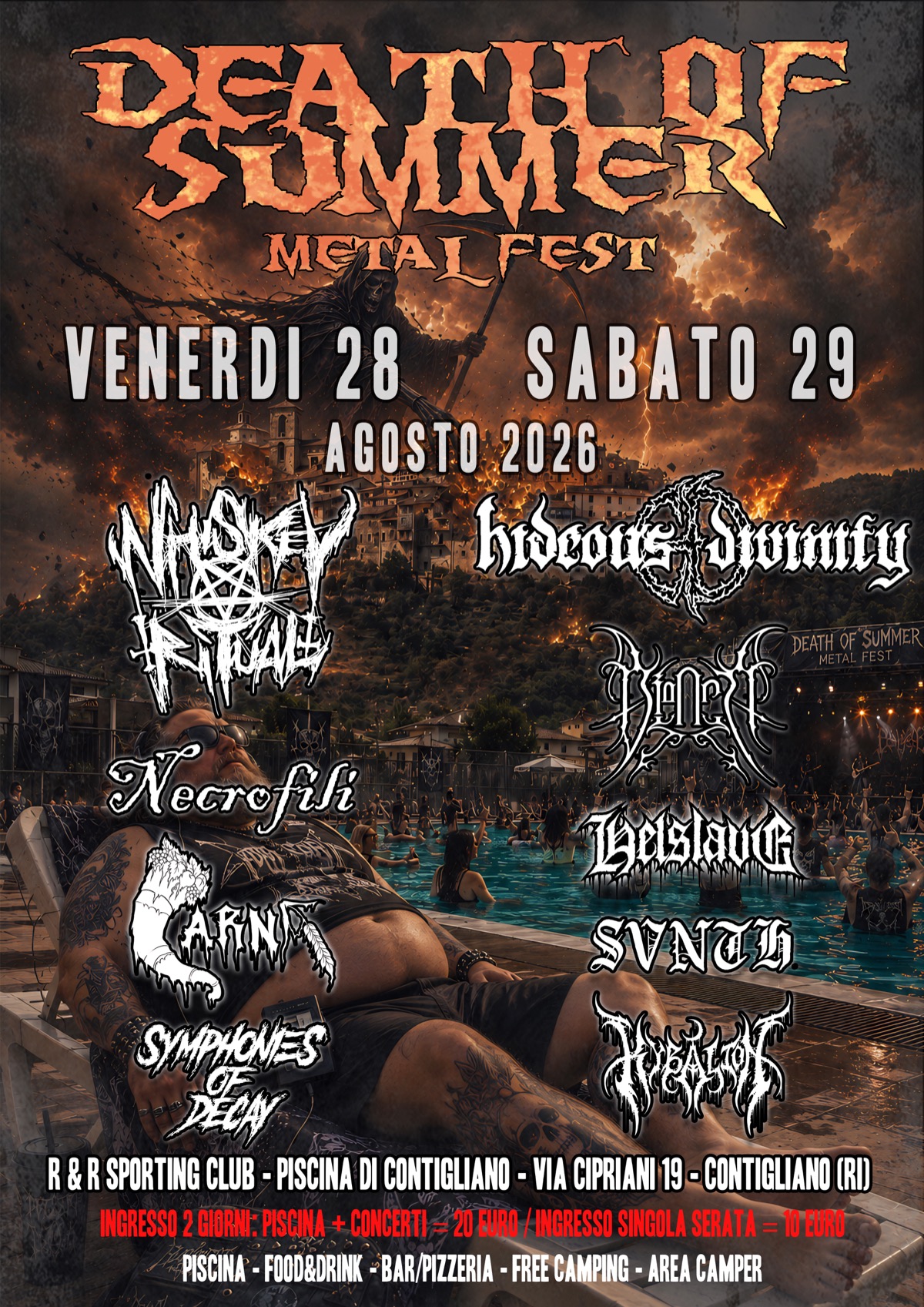 Locandina ufficiale Death of Summer Metal Fest 2026 — variante 2